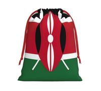 Bolsas de regalo con cordón de varios tamaños con estampado de bandera de Kenia, bolsas de regalo de tela, para cumpleaños, regalos de vacaciones y mucho más