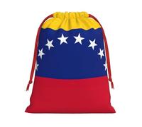 Bolsas de regalo con cordón de varios tamaños con estampado de bandera de Venezuela, bolsas de regalo de tela, para cumpleaños, regalos de vacaciones y mucho más