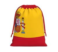 Bolsas de regalo con cordón de varios tamaños con estampado de bandera española, bolsas de regalo de tela, para cumpleaños, regalos de vacaciones y mucho más