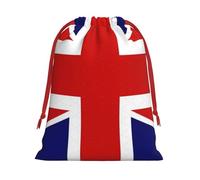 Bolsas de regalo con cordón de varios tamaños con estampado de bandera inglesa, bolsas de regalo de tela, para cumpleaños, regalos de vacaciones y mucho más
