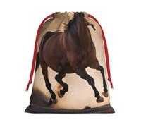 Bolsas de regalo con cordón de varios tamaños con estampado de caballos corrientes, bolsas de regalo de tela, para cumpleaños, regalos de vacaciones y mucho más