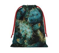 Bolsas de regalo con cordón de varios tamaños con estampado de cactus, bolsas de regalo de tela, para cumpleaños, regalos de vacaciones y mucho más