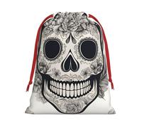 Bolsas de regalo con cordón de varios tamaños con estampado de calavera mexicana, bolsas de regalo de tela, para cumpleaños, regalos de vacaciones y mucho más