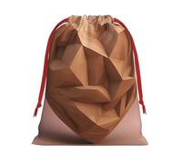 Bolsas de regalo con cordón de varios tamaños con estampado de corazón de madera, bolsas de regalo de tela, para cumpleaños, regalos de vacaciones y mucho más