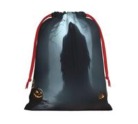 Bolsas de regalo con cordón de varios tamaños con estampado de fantasmas de Halloween, bolsas de regalo de tela, para cumpleaños, regalos de vacaciones y mucho más