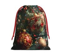 Bolsas de regalo con cordón de varios tamaños con estampado de Feliz Navidad, bolsas de regalo de tela, para cumpleaños, regalos de vacaciones y mucho más
