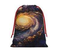 Bolsas de regalo con cordón de varios tamaños con estampado de galaxia, bolsas de regalo de tela, para cumpleaños, regalos de vacaciones y mucho más