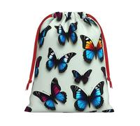 Bolsas de regalo con cordón de varios tamaños con estampado de mariposa y violonchelo, bolsas de regalo de tela, para cumpleaños, regalos de vacaciones y mucho más