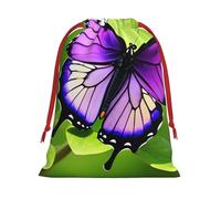 Bolsas de regalo con cordón de varios tamaños con estampado de mariposas, bolsas de regalo de tela, para cumpleaños, regalos de vacaciones y mucho más
