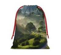 Bolsas de regalo con cordón de varios tamaños con estampado de montañas de Parkway, bolsas de regalo de tela, para cumpleaños, regalos de vacaciones y mucho más