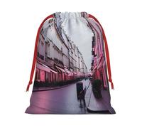 Bolsas de regalo con cordón de varios tamaños con estampado de París, bolsas de regalo de tela, para cumpleaños, regalos de vacaciones y mucho más
