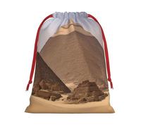 Bolsas de regalo con cordón de varios tamaños con estampado de pirámides de Egipto, bolsas de regalo de tela, para cumpleaños, regalos de vacaciones y mucho más