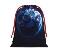 Bolsas de regalo con cordón de varios tamaños con estampado de planetas universales, bolsas de regalo de tela, para cumpleaños, regalos de vacaciones y mucho más