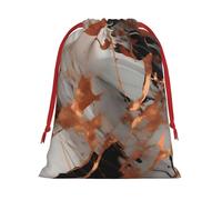 Bolsas de regalo con cordón de varios tamaños con estampado de salpicaduras de cobre con textura de mármol, bolsas de regalo de tela, para cumpleaños, regalos de vacaciones y mucho más