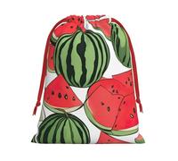 Bolsas de regalo con cordón de varios tamaños con estampado de sandía roja, bolsas de regalo de tela, para cumpleaños, regalos de vacaciones y mucho más