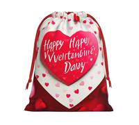 Bolsas de regalo con cordón de varios tamaños con estampado del día de San Valentín, bolsas de regalo de tela, para cumpleaños, regalos de vacaciones y mucho más