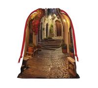Bolsas de regalo con cordón de varios tamaños con estampado italiano Old Street, bolsas de regalo de tela, para cumpleaños, regalos de vacaciones y mucho más