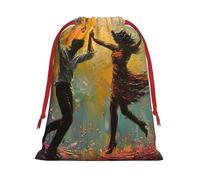 Bolsas de regalo con cordón de varios tamaños con estampado musical, bolsas de regalo de tela, para cumpleaños, regalos de vacaciones y mucho más