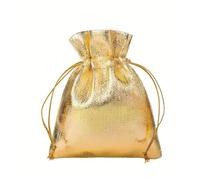 Bolsas de regalo con cordón, doradas y plateadas, for Halloween, Navidad, Acción de Gracias, bodas, cumpleaños y fiestas, 30 o 50 unidades(Gold,30PCS)