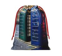 Bolsas de regalo con cordón para cabina de teléfono británica, fiestas, bolsas especiales para caramelos, regalos de boda, Navidad