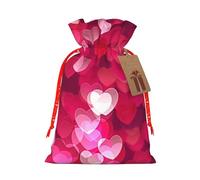 Bolsas de regalo con cordón para el día de San Valentín, con estampado de corazón, para Navidad, cumpleaños, fiesta, regalo