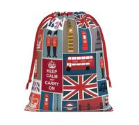Bolsas de regalo con cordón para fiestas, con símbolos de Inglaterra, bolsas especiales para caramelos, regalos de boda, Navidad