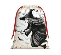 Bolsas de regalo con cordón para Halloween, bruja, vuelo, vacaciones, fiestas, bolsas especiales para caramelos, regalos de boda, Navidad