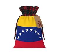 Bolsas de regalo con cordón para Navidad, diseño de bandera de Venezuela, para envolver regalos decorativos
