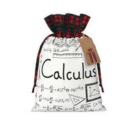 Bolsas de regalo con cordón para Navidad, diseño de cálculo g e matemáticas, geométricas, para envolver regalos decorativos