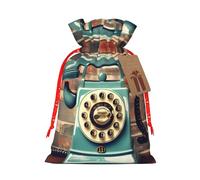 Bolsas de regalo con cordón para teléfonos de Inglaterra, Reino Unido, retro, Londres, para temporada de vacaciones, cumpleaños, aniversarios y cualquier ocasión especial