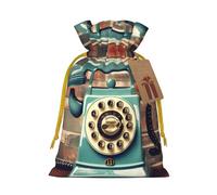 Bolsas de regalo con cordón para teléfonos de Inglaterra, Reino Unido, retro, Londres, para temporada de vacaciones, cumpleaños, aniversarios y cualquier ocasión especial