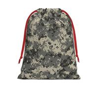 Bolsas de regalo con cordón vibrante con estampado de camuflaje digital del ejército, colección de bolsas de regalo de cumpleaños, bolsas de regalo reutilizables, bolsa de regalo de Navidad