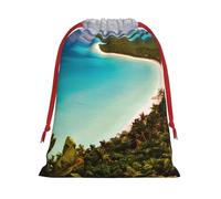 Bolsas de regalo con cordón vibrante con estampado de isla de Cuba, colección de bolsas de regalo de cumpleaños, bolsas de regalo reutilizables, bolsa de regalo de Navidad