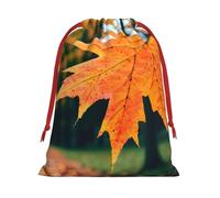 Bolsas de regalo con cordón vibrante con estampado otoñal, colección de bolsas de regalo de cumpleaños, bolsas de regalo reutilizables, bolsa de regalo de Navidad