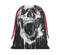 Bolsas de regalo con cordón y estampado de calavera fantasma de terror, colección de bolsas de regalo de cumpleaños, Navidad, regalos de fiesta