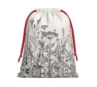 Bolsas de regalo con estampado botánico de hierbas florales, bolsas elegantes para fiestas, bodas, caramelos, almacenamiento reutilizable