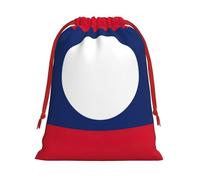 Bolsas de regalo con estampado de bandera de Laos de varios tamaños, bolsas de regalo con cordón para mujeres, Navidad, cumpleaños, reutilizables