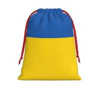 Bolsas de regalo con estampado de bandera de Ucrania, varios tamaños, bolsas de regalo con cordón para mujeres, Navidad, cumpleaños, reutilizables