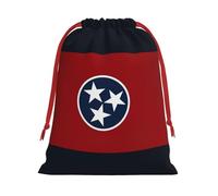 Bolsas de regalo con estampado de bandera del estado de Tennessee de varios tamaños, bolsas de regalo con cordón para mujeres, Navidad, cumpleaños, reutilizables