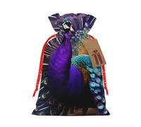 Bolsas de regalo con estampado de pavo real morado, reutilizables, regalos de fiesta, accesorios o recuerdos