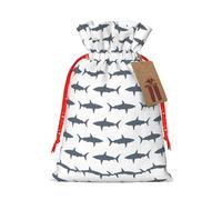 Bolsas de regalo con estampado de peces y tiburones, reutilizables, versátiles para cumpleaños, fiestas de vacaciones