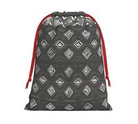 Bolsas de regalo con estampado tribal gris, varios tamaños, bolsas de regalo con cordón para mujeres, Navidad, cumpleaños, reutilizables