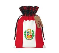 Bolsas de regalo con la bandera de Perú para Navidad, Halloween, cumpleaños, aniversario, día de la madre, regalos perfectos