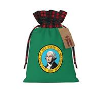 Bolsas de regalo con la bandera de Washington para Navidad, Halloween, cumpleaños, aniversario, día de la madre, regalos perfectos