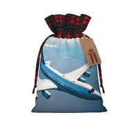 Bolsas de regalo de arpillera artísticas de aviones, bolsas de regalo de tela premium para vacaciones y celebraciones