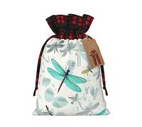 Bolsas de regalo de arpillera con cordón de libélula verde, bolsas de regalo de tela de primera calidad, ideales para cualquier ocasión