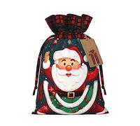 Bolsas de regalo de arpillera con cordón de Papá Noel, de Feliz Navidad, ideales para cualquier ocasión