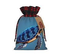 Bolsas de regalo de arpillera con cordón de tortuga marina azul, ideales para cualquier ocasión