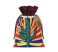 Bolsas de regalo de arpillera con cordón, diseño de bandera de Arizona, ideales para cualquier ocasión