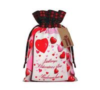 Bolsas de regalo de arpillera con cordón para el día del amante, bolsas de regalo de tela premium, ideales para cualquier ocasión